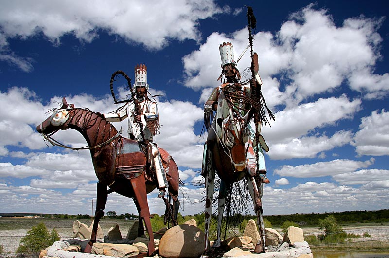 Monument dedicated to the Blackfeet Nation in Montana